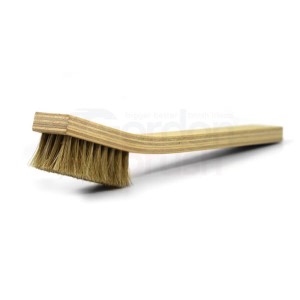 Large Scratch Brush with 4 x 9 Rows of Horse Hair Bristle and Plywood Handle 